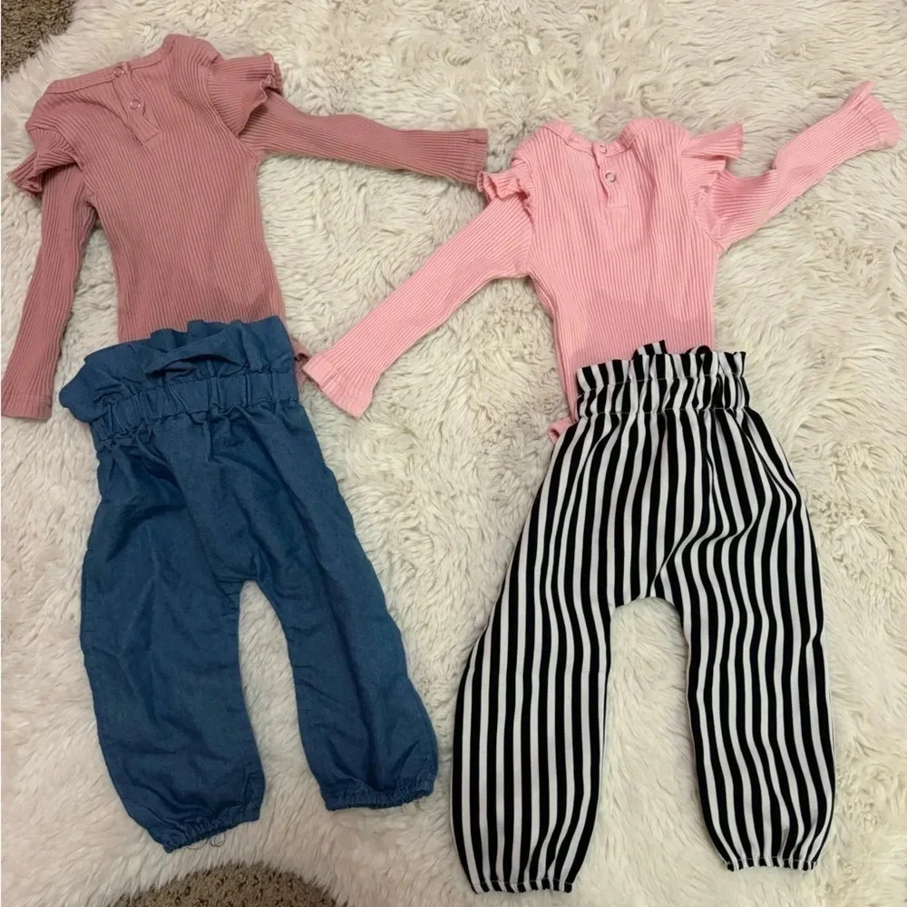 Amazon baby girl outfit sets size 70 Amazon or 0-3 months - Picture 6 of 6